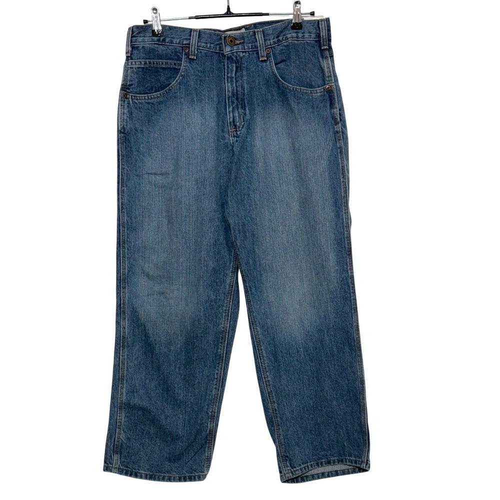 NEW Carhartt Jeans Mens 33x30 Blue Denim Loose Baggy Workwear Irregular